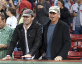 New pals Larry David and Jon Hamm took in a ball game at Boston’s Fenway Park on Thursday, where David’s favorite team, the New York Yankees, took on the hometown Boston Red Sox. The guys are starring together in the upcoming HBO movie “Clear History,” which stars David (who also wrote the screenplay) as a former executive who tries to get revenge on an ex-boss. The movie also features Kate Hudson, Michael Keaton, and Eva Mendes. Sounds prettaaaay, prettaaaay good. (9/14/2012)