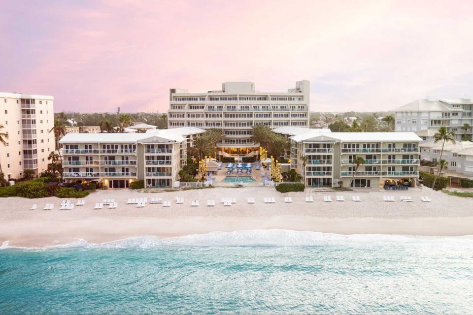 Edgewater Beach Hotel, beachside exterior, Naples, Florida