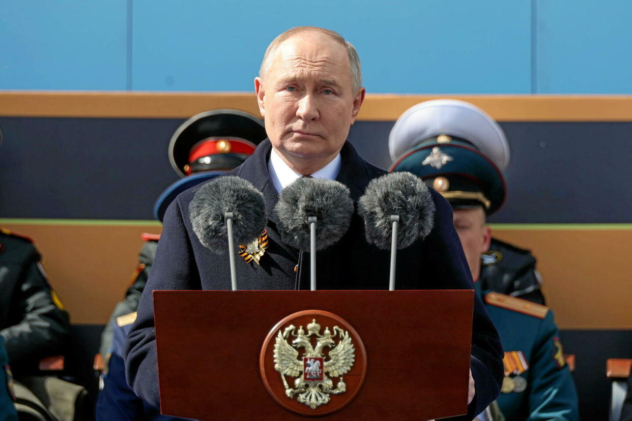 Le président russe, Vladimir Poutine, a fait son discours lors de la cérémonie militaire du 9 mai.  - Credit:Mikhail Klimentyev/Russian Presi/Sipa USA/SIPA / SIPA / Mikhail Klimentyev/Russian Presi
