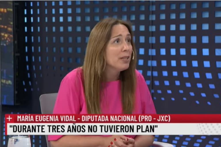 Maria Eugenia Vidal apuntó contra el Gobierno: "durante tres años no tuvieron plan" (Foto: captura de video)