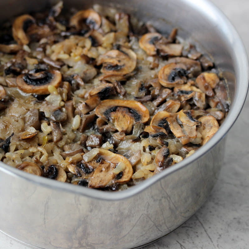 <strong>Get the <a href="http://www.savynaturalista.com/2014/01/28/mushroom-rice-pilaf/" target="_blank" rel="noopener noreferrer">Mushroom Rice Pilaf recipe</a> from Savvy Naturalista</strong>