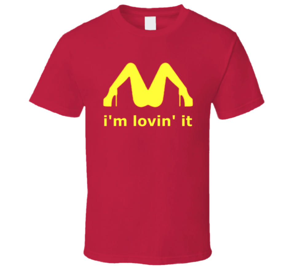 A mortified mom thought her 9-year-old son was wearing a McDonald’s T-shirt. Neither realized the shirt has a sexually suggestive image on it until after school. (Photo: Live-Tees.com)