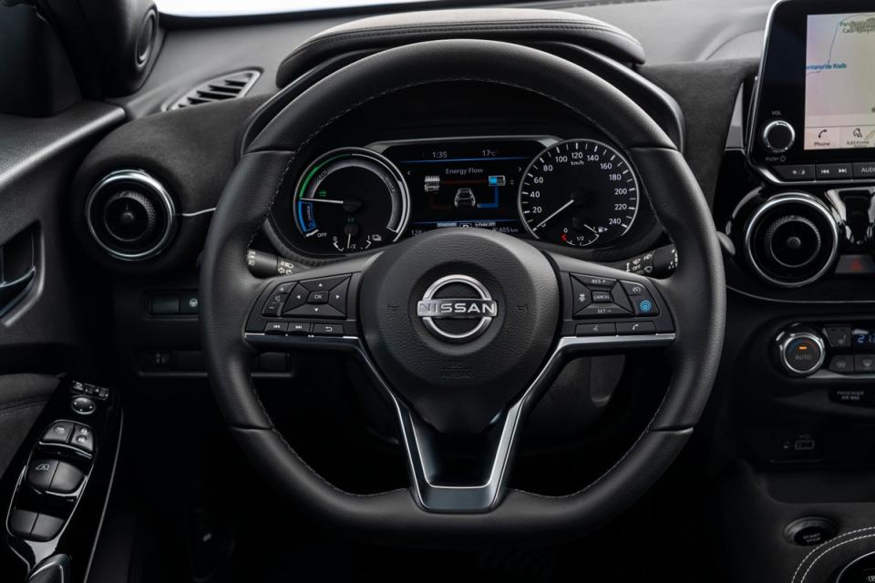 You get a lot of very useful safety equipment, nice leather and faux-suede material (Nissan)