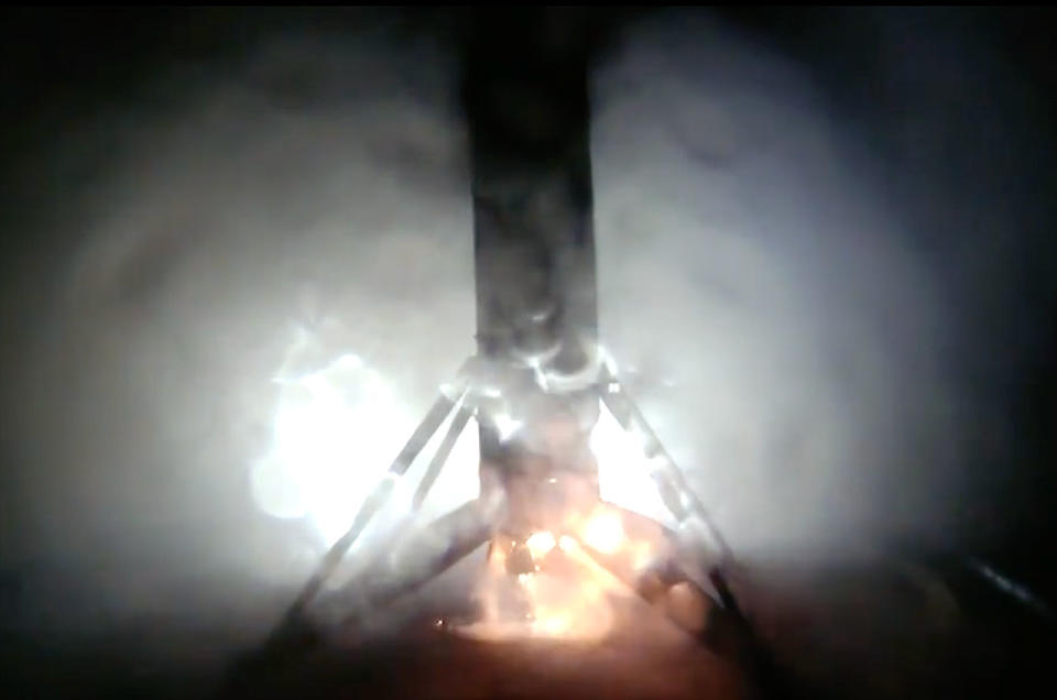 A SpaceX Falcon 9 rocket's first stage makes a record 19th landing on Saturday, Dec. 23, 2023, touching down on the 
