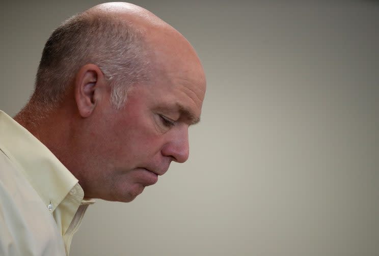 Republican congressional candidate Greg Gianforte in Missoula, Mont. (Photo: Justin Sullivan/Getty Images)