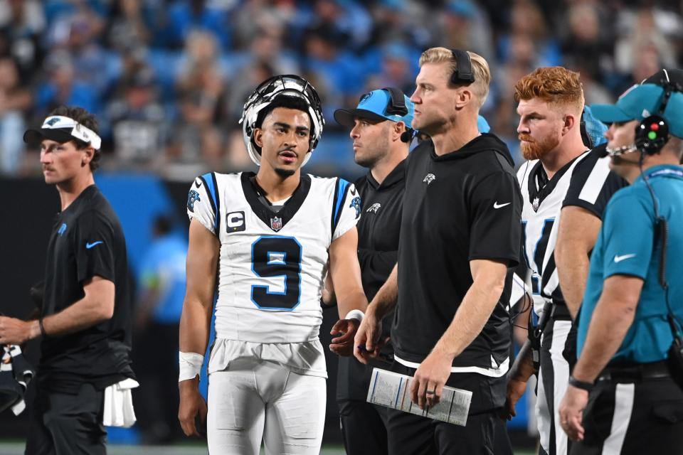 Carolina Panthers quarterback Bryce Young is not likely to play Sunday due to an ankle injury.