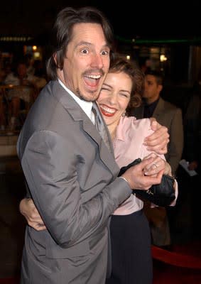 Charles Randolph and Mili Avital at the LA screening of Universal's The Life of David Gale