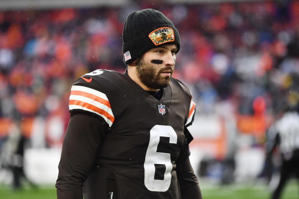 Cleveland Browns quarterback and former Oklahoma star Baker Mayfield was frustrated with his play Sunday and skipped a mandatory postgame media session.