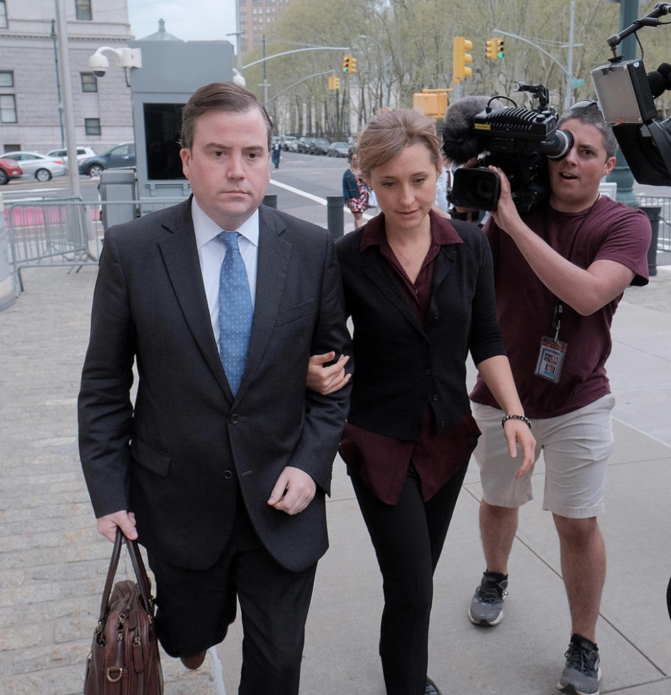 Allison Mack arrives at Brooklyn federal court on May 4, 2018. (Photo: Jemal Countess/Getty Images)