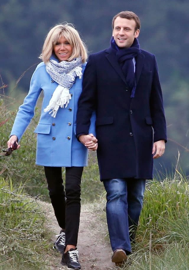 Emmanuel Macron and Brigitte Trogneux