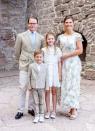 <p>The family poses for a portrait for Victoria's 45th birthday.</p>