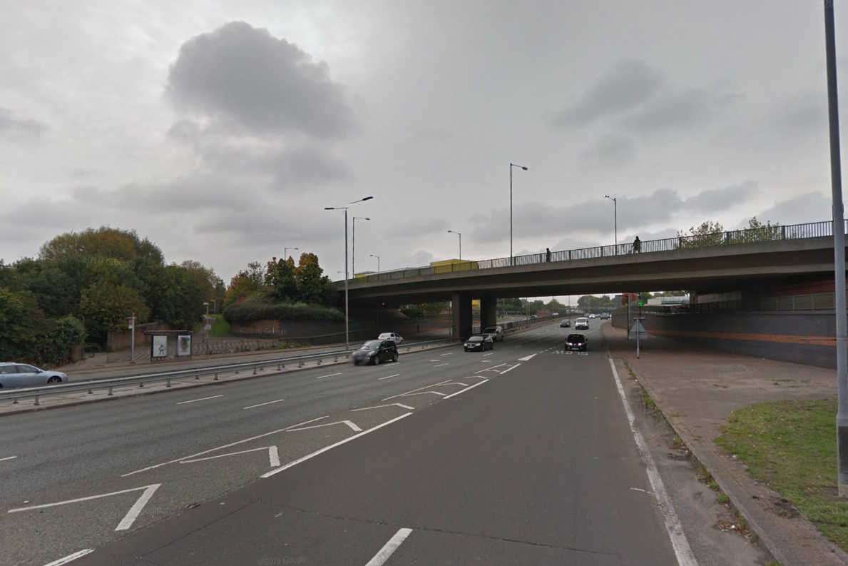 Police chase: The crash happened on the North Circular in East Finchley: Google