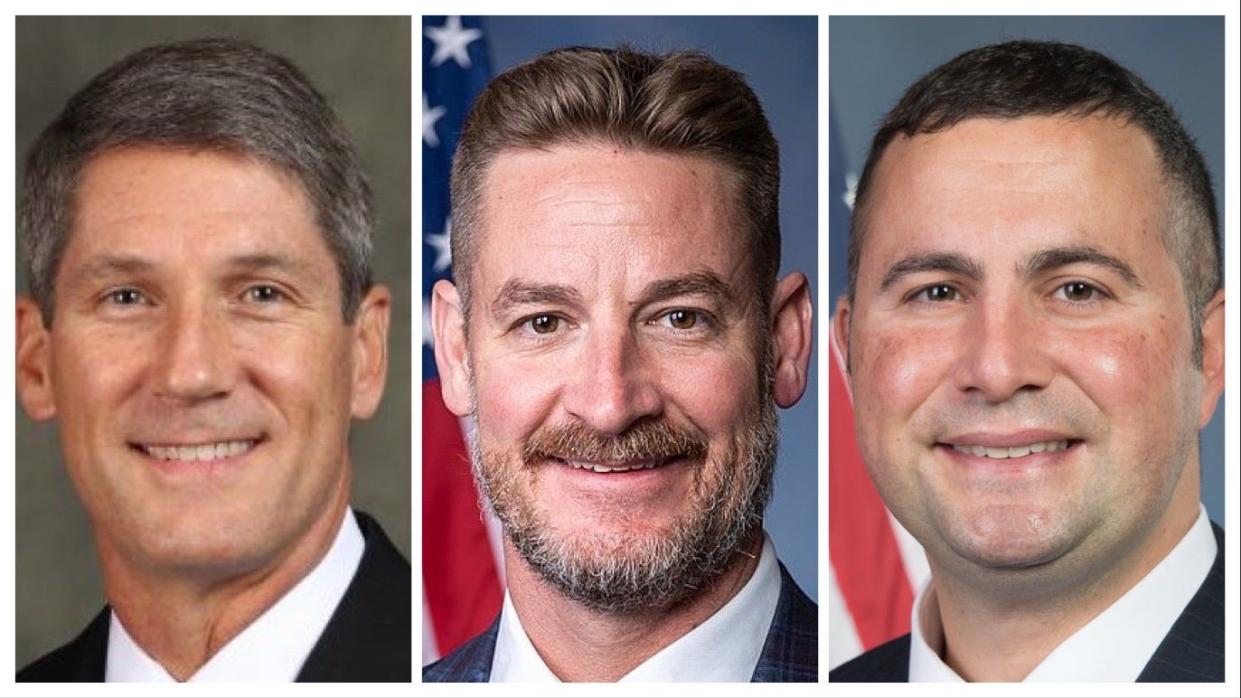 Polk's U.S. House representatives, from left, Scott Franklin, Greg Steube and Darren Soto