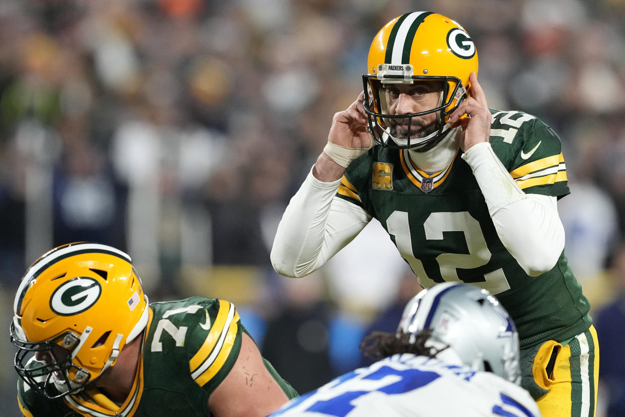 Aaron Rodgers and the Green Bay Packers are coming off a huge overtime win over the Cowboys. (Photo by Patrick McDermott/Getty Images)