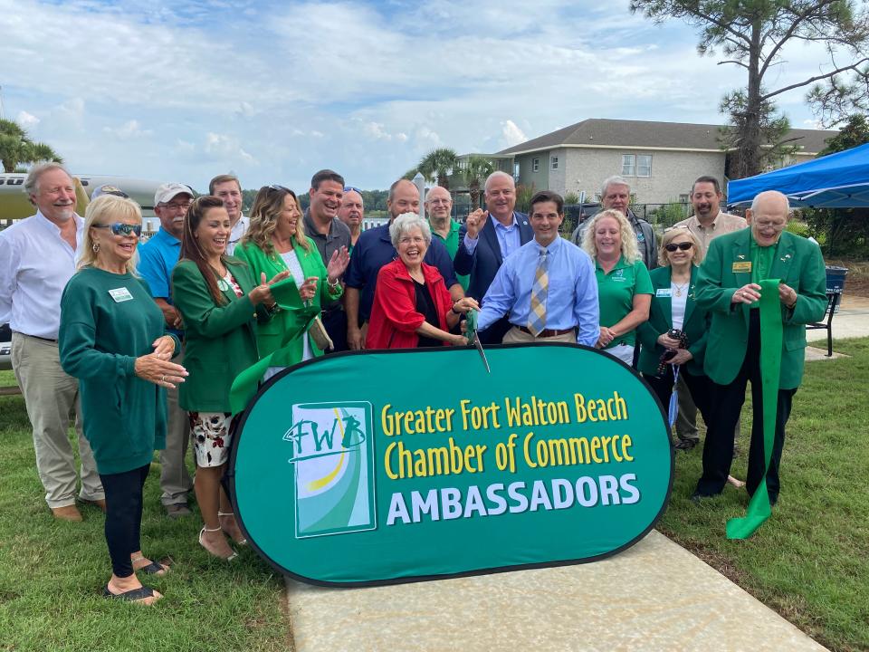 The Okaloosa County Board of County Commissioners, Greater Fort Walton Beach Chamber of Commerce and other local leaders celebrated the reopening of the Okaloosa Island Boat Basin with a ribbon cutting Thursday morning.