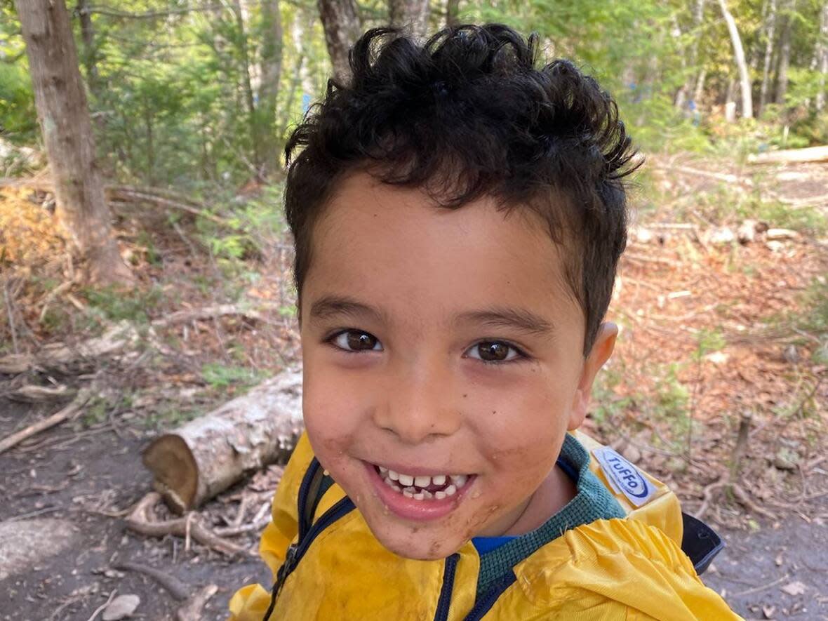 Tír na nÓg Forest School student Jacob Dutton, 7. With the school's closure, the Duttons are scrambling for options in the short time before the next school year starts. (Submitted by Dan Dutton - image credit)