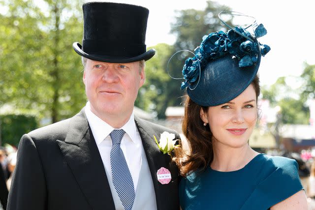 <p>Max Mumby/Indigo/Getty </p> Charles Spencer and Karen Spencer at the Royal Ascot on June 18, 2015.