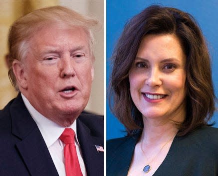 President Donald J. Trump and Michigan Gov. Gretchen Whitmer