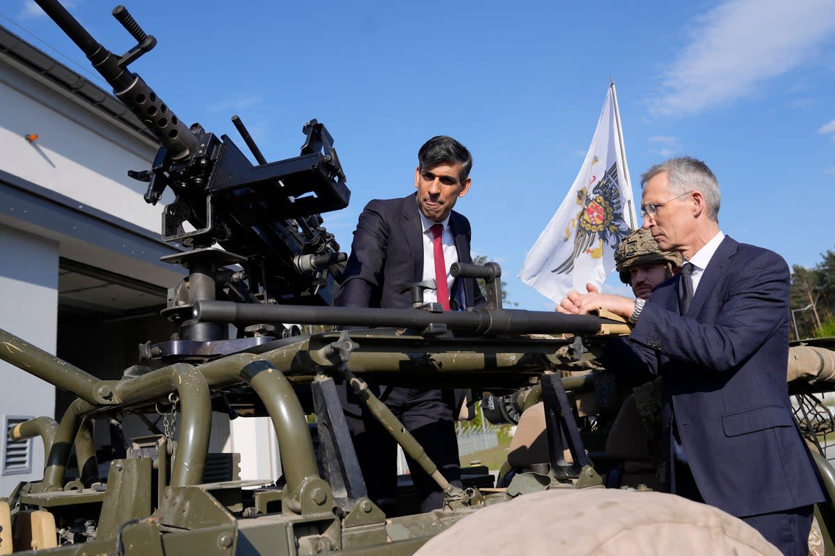 Prime Minister Rishi Sunak has promised an extra £75bn in defence spending over the next six years (POOL/AFP via Getty Images)