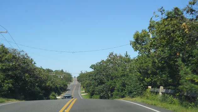 Old Montauk Highway, where the author writes that her father accelerated the car 