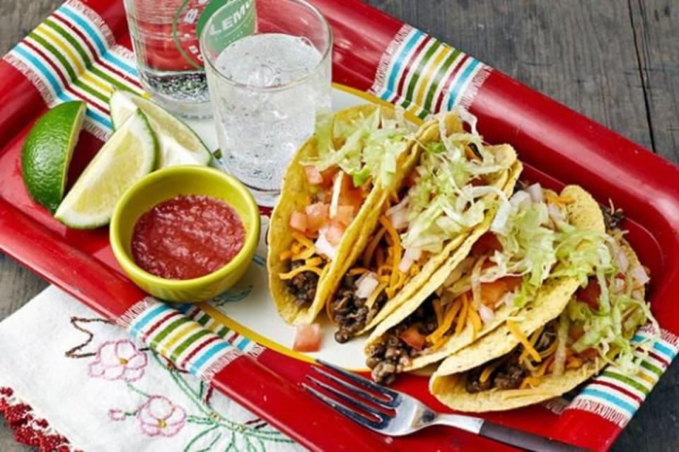 <p>HealthySlowCooking.com</p><p>This easy recipe is hands off and can cook while you’re away for the day and is a great change from refried bean tacos.</p><p><strong>Get the recipe: <a href="https://healthyslowcooking.com/slow-cooker-lentil-quinoa-taco-filling/" rel="nofollow noopener" target="_blank" data-ylk="slk:Slow Cooker Lentil-Quinoa Taco Filling;elm:context_link;itc:0;sec:content-canvas" class="link ">Slow Cooker Lentil-Quinoa Taco Filling</a></strong></p>