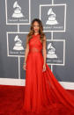 Singer Rihanna arrives at the 55th Annual GRAMMY Awards at Staples Center on February 10, 2013 in Los Angeles, California. (Photo by Jason Merritt/Getty Images)