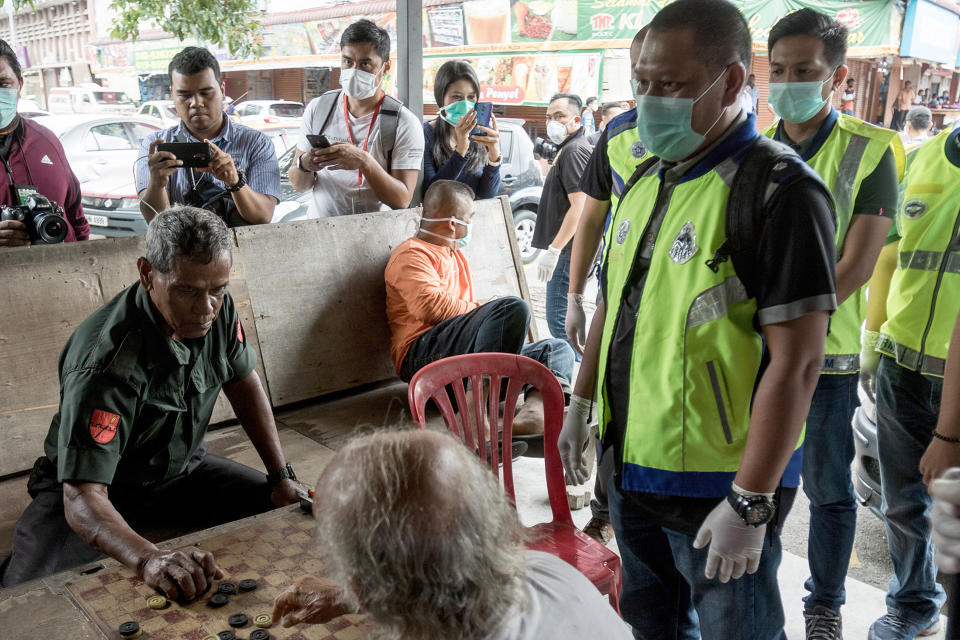 PHOTOS: Malaysian police enforce lockdown in Klang area