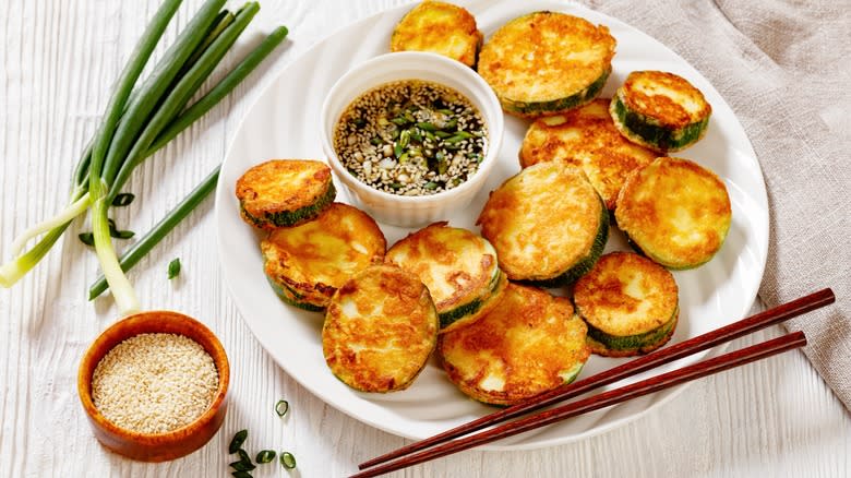 plate of fried zucchini