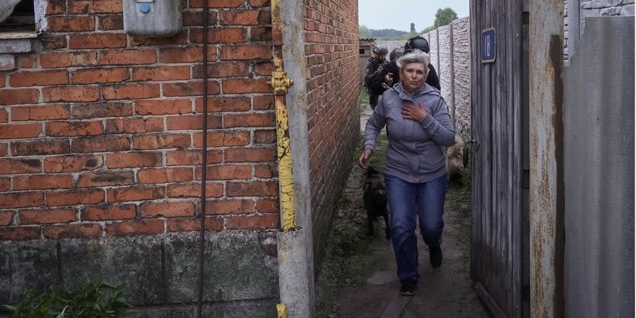 Evacuation of residents of Vovchansk under Russian shelling, May 14