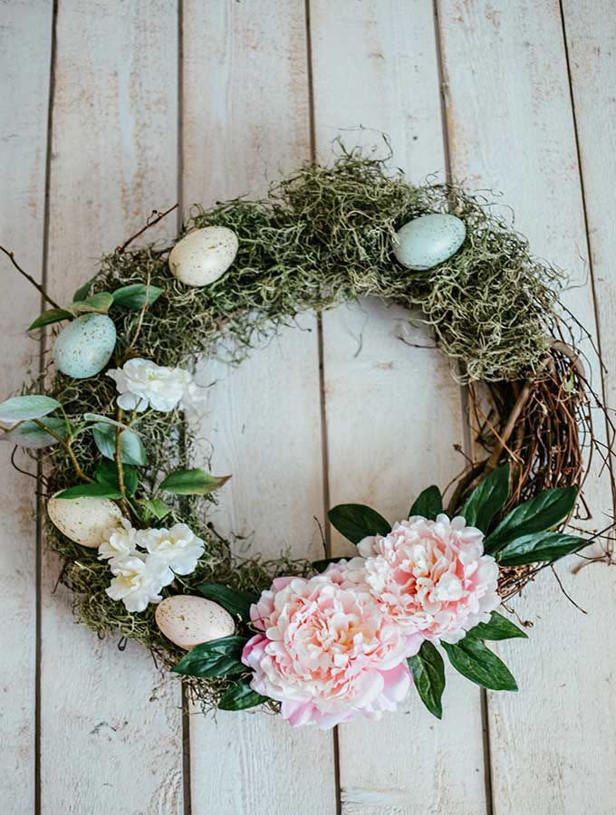 nature inspired easter wreath