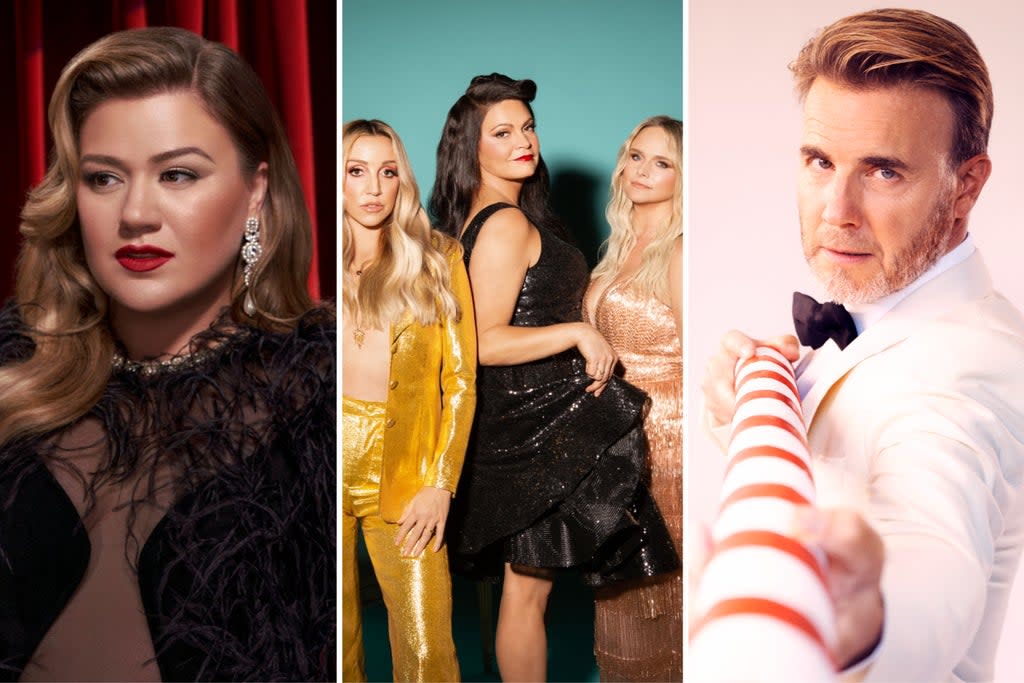 Kelly Clarkson, Pistol Annies and Gary Barlow are all vying for their slice of the festive cheer  (Carter Smith/Gina Binkley/Handout)