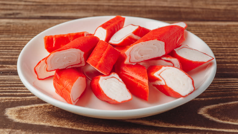 chunks of imitation crab meat