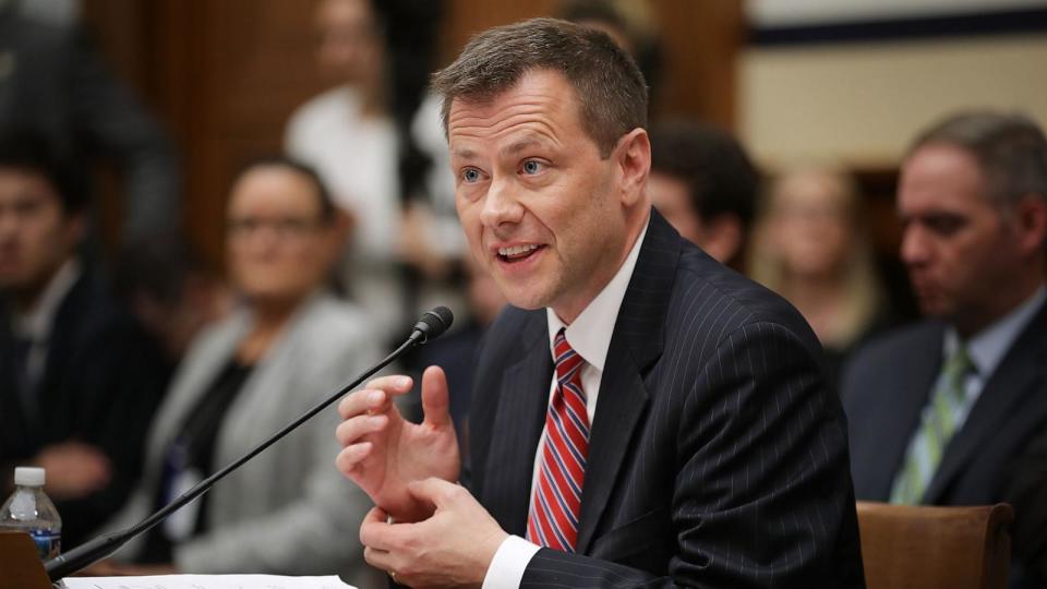 PHOTO: Deputy Assistant FBI Director Peter Strzok testifies before a joint committee hearing of the House Judiciary and Oversight and Government Reform committees in the Rayburn House Office Building on Capitol Hill, in Washington, DC, July 12, 2018. (Chip Somodevilla/Getty Images)
