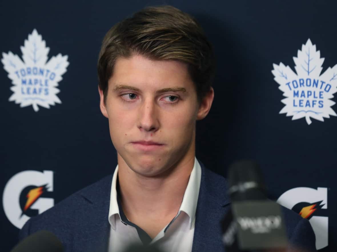 Maple Leafs player Mitch Marner was unharmed in the carjacking, police said at the time. (Paul Daly/The Canadian Press - image credit)