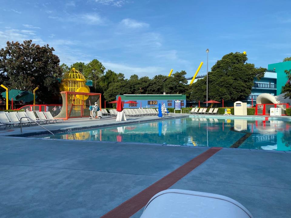 A view of "The Might Ducks" pool at Disney World's All-Star Movies resort.