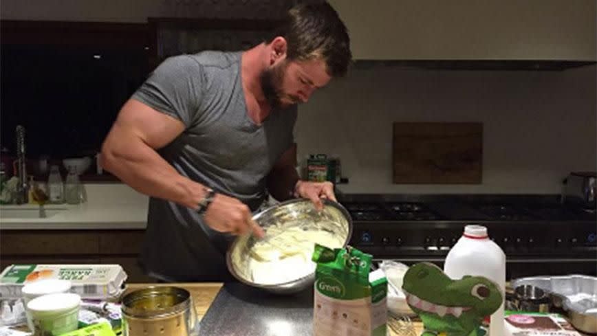 Mmmmm <s>those biceps</s> that cake looks delicious. Photo: Instagram