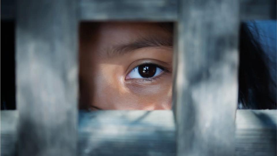 O olho de uma criança