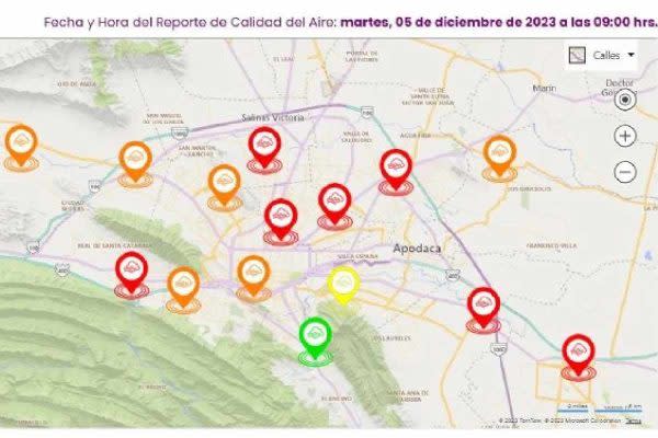 Monitoreo de la mala calidad del aire en la Zona Metropolitana de Monterrey
