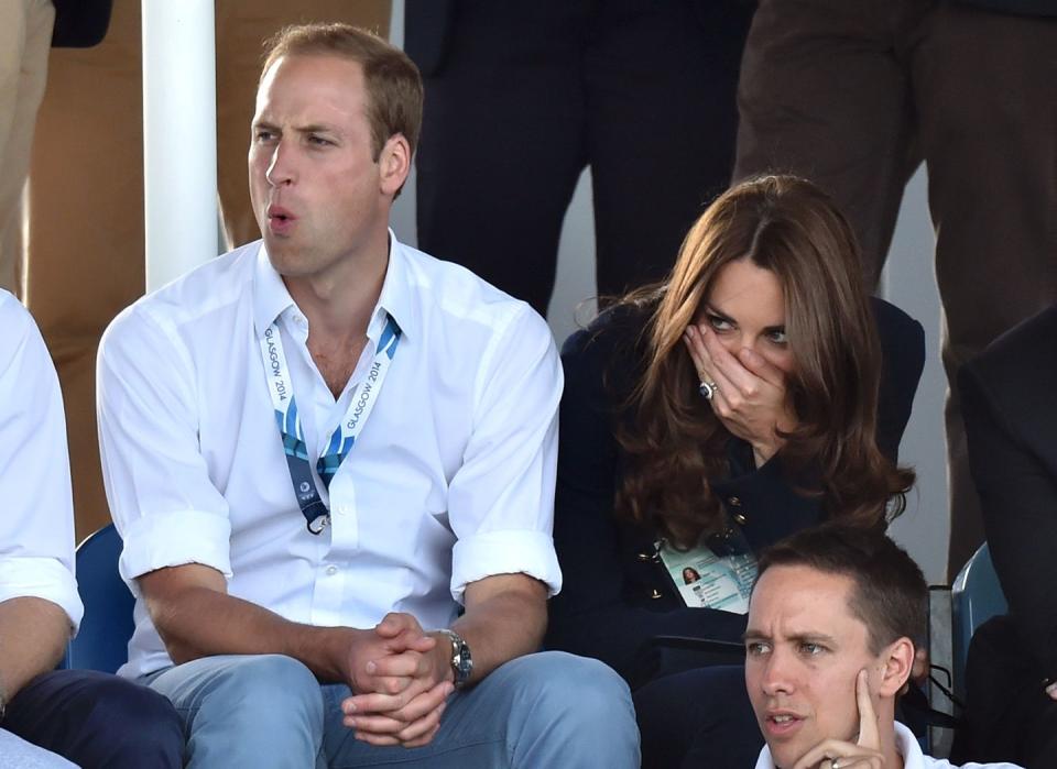 <p>Kate Middleton has always been a very expressive sports fan. Her and Prince William's faces say it all at Glasgow's Commonwealth Games. </p><p><strong>MORE:</strong> <a href="https://www.townandcountrymag.com/society/tradition/g28397730/kate-middleton-sports-face-reaction-photos/" rel="nofollow noopener" target="_blank" data-ylk="slk:Kate Middleton's Best Sports Reactions of All Time;elm:context_link;itc:0;sec:content-canvas" class="link ">Kate Middleton's Best Sports Reactions of All Time</a> </p>