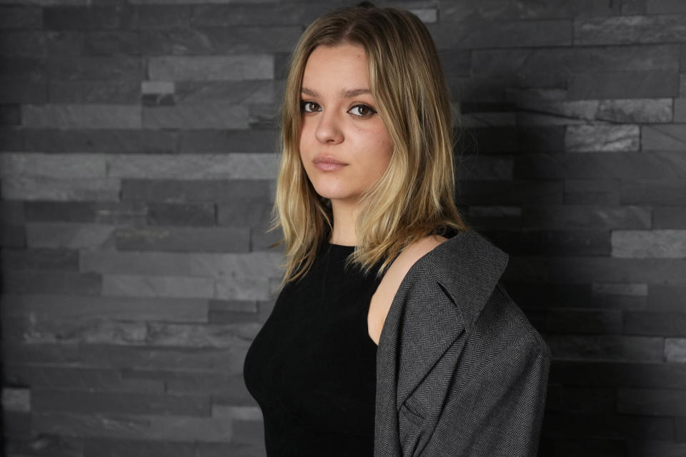 Maisy Stella poses for a portrait to promote her film "My Old Ass" during the Sundance Film Festival on Monday, Jan. 22, 2024, in Park City, Utah. (Photo by Charles Sykes/Invision/AP)