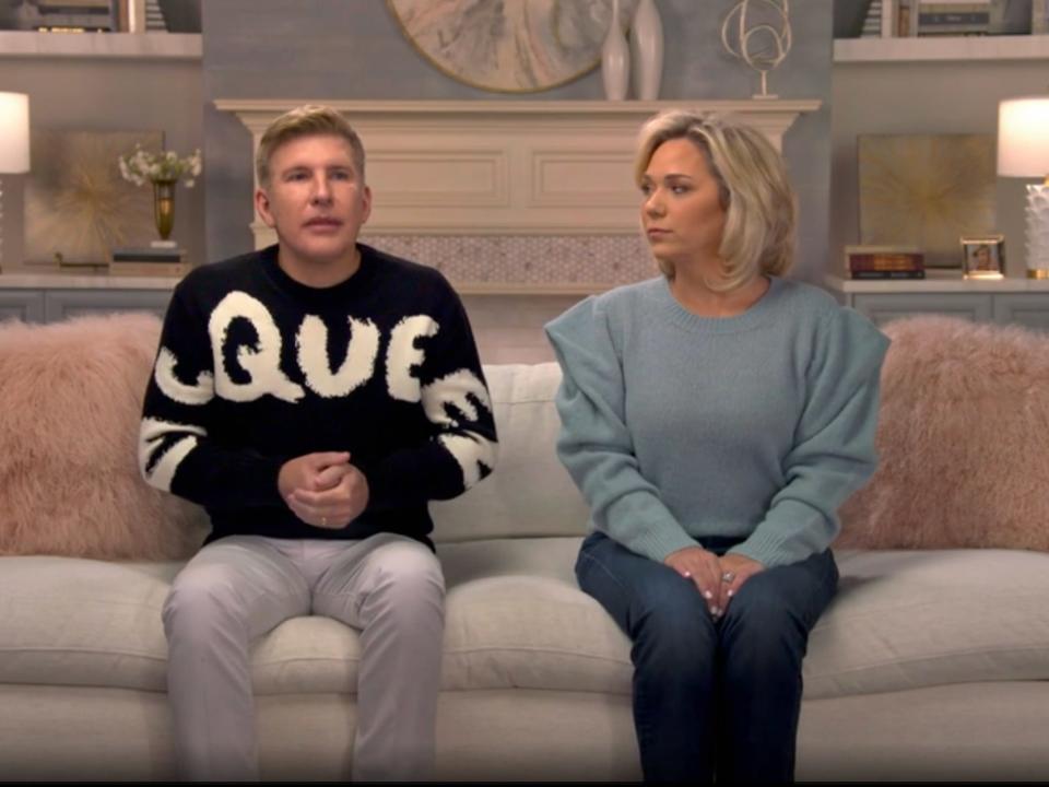 Todd Chrisley, Harvey Hughes, and Julie Chrisley in season 10, episode four of "Chrisley Knows Best."