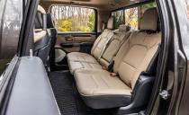 <p>While the Ram's enormous two-row sunroof, like the Ford's, cuts into headroom for the tallest rear occupants, the Ram's rear seats slide and recline, allowing those passengers to choose their priority: head- or legroom.</p>