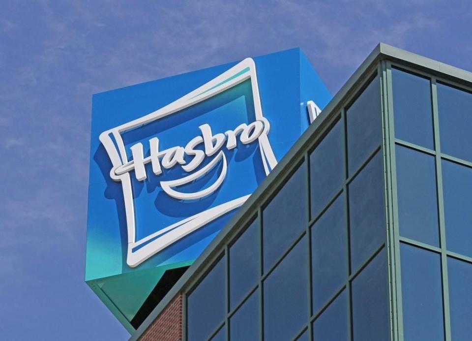 The revolving sign atop the Hasbro Building in downtown Providence. Hasbro on Thursday announced it plans to lay off 1,000 employees after a weak fourth quarter of 2022.