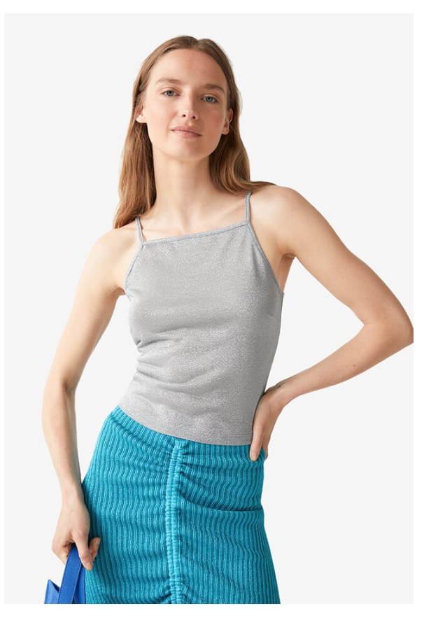 & Other Stories Lurex Crop Top. (PHOTO: Zalora)