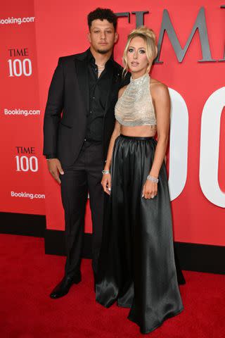 <p> ANGELA WEISS/AFP via Getty</p> Patrick and Brittany Mahomes at the 2024 Time100 Gala.