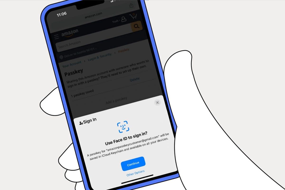 Phone or laptop biometrics will be enough to enable you to log into Amazon (Amazon)