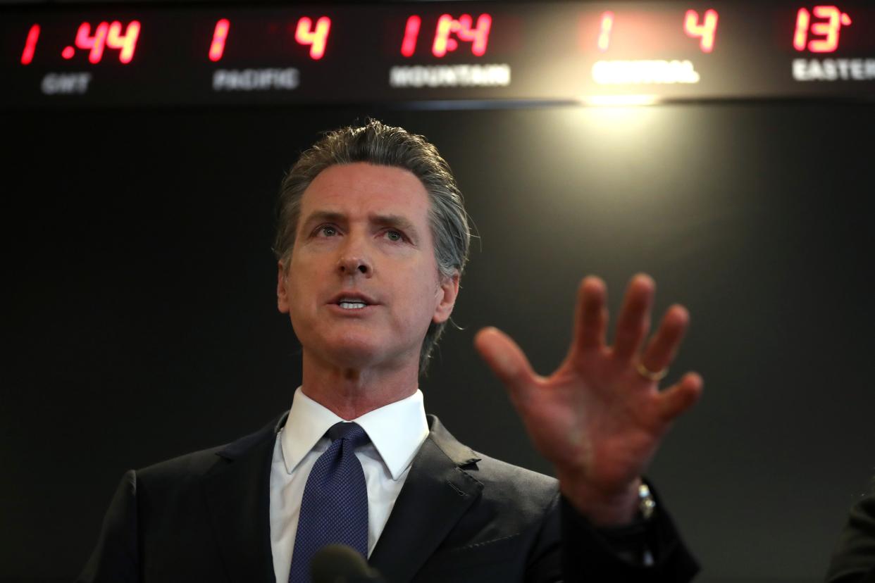 Newsom orders three week Covid crackdown for California (Getty Images)