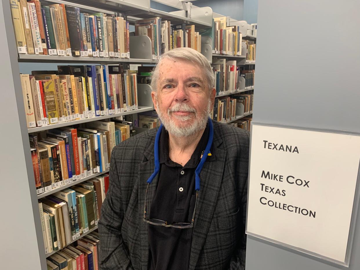 The Mike Cox Texas Collection recently opened at the San Marcos Public Library. A journalist, author and collector, Cox, who lives in Wimberley, donated 6,000 volumes to the library.