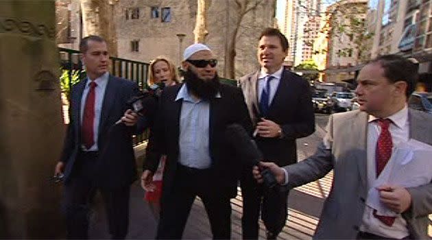 Wasim Fayed, who whipped an Islamic convert 40 times under Sharia Law for drinking beer, has been jailed for two years. Photo: 7News