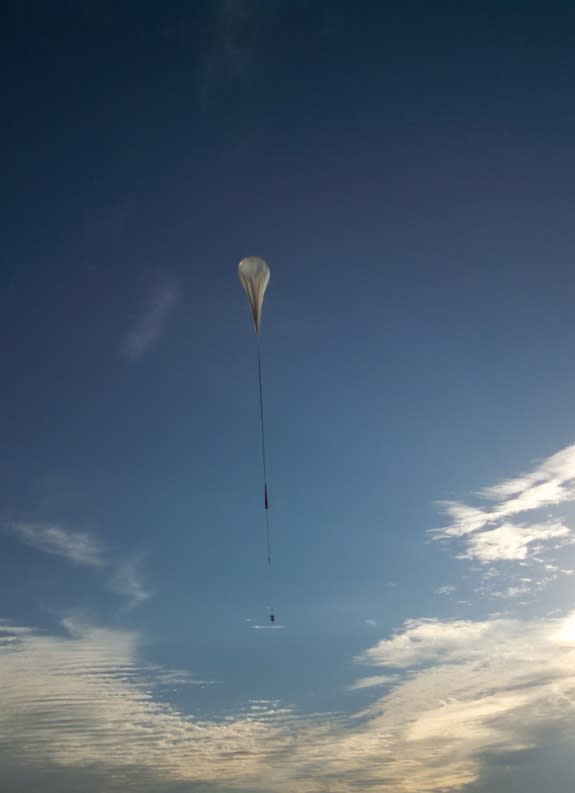 The high-altitude NASA balloon.